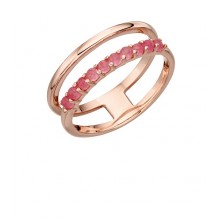 STUNNING ROSE GOLD PLATED PINK JADE
